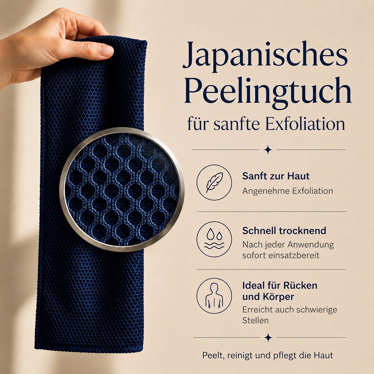 Japanisches Peelingtuch